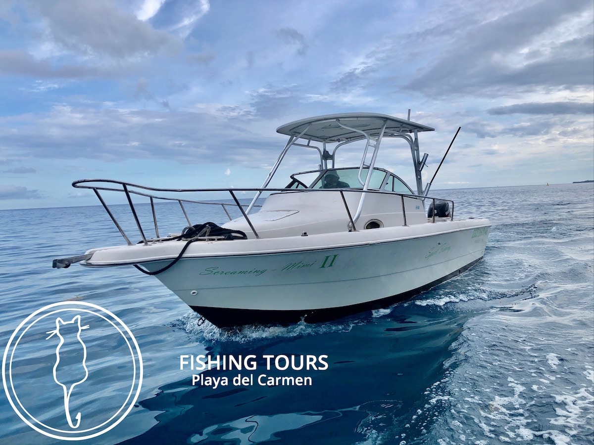 trolling fishing in playa del carmen, private fishing charter , fishing tours playa del carmen